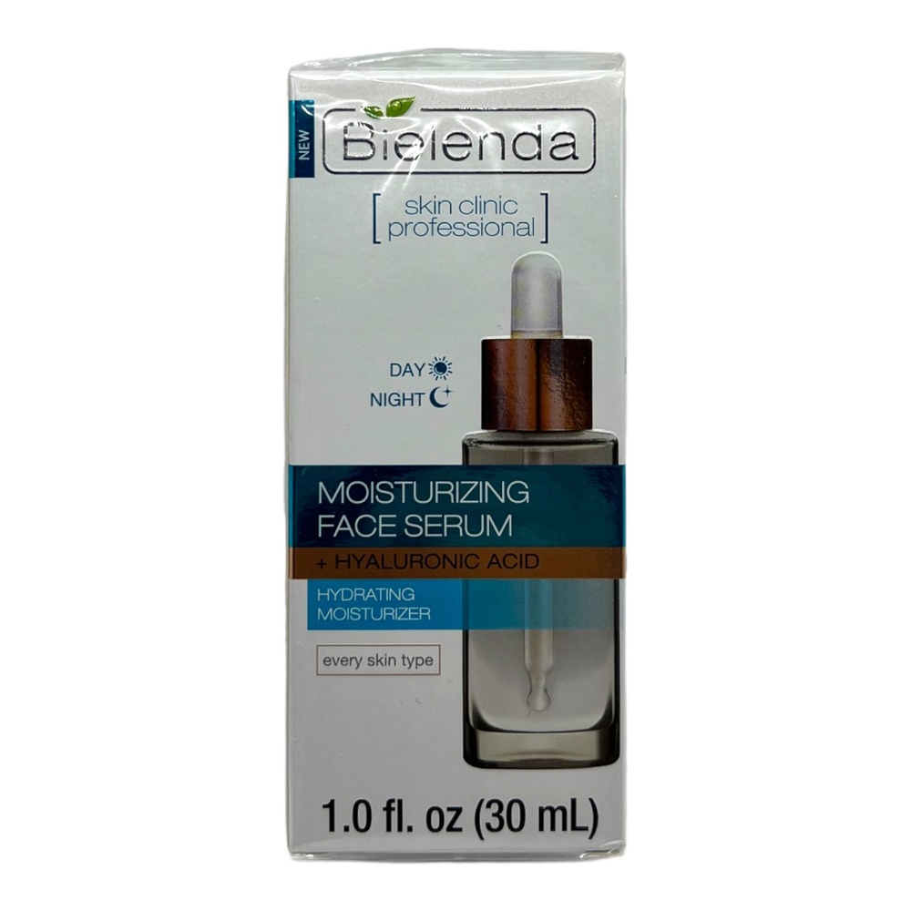 Bielenda Moisturizing Face Serum + Hyaluronic Acid Day/Night 1.0 oz. Exp 03/25